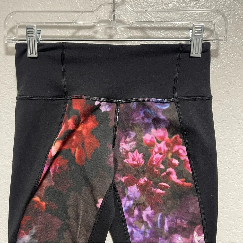 Lululemon Athletica Wunder Under Floral Leggings Size 4 - Picture 4 of 5